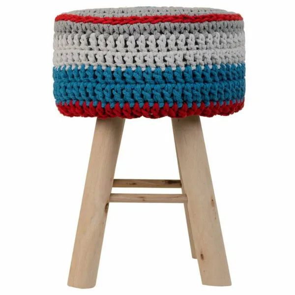 taburete Alexandra House Living Zils Bambuss Ciedra Sūklis Koks MDF 32 x 44 x 32 cm