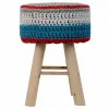 taburete Alexandra House Living Zils Bambuss Ciedra Sūklis Koks MDF 32 x 44 x 32 cm