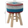 taburete Alexandra House Living Zils Bambuss Ciedra Sūklis Koks MDF 32 x 44 x 32 cm