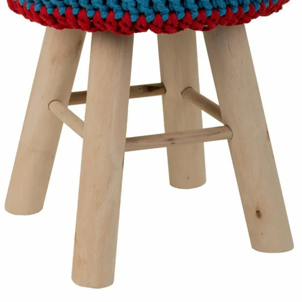 taburete Alexandra House Living Zils Bambuss Ciedra Sūklis Koks MDF 32 x 44 x 32 cm