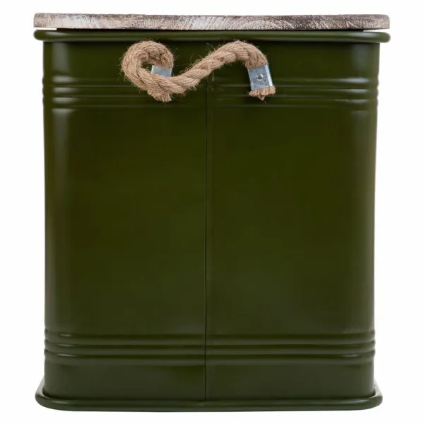 Табурет Alexandra House Living Зеленый Металл Веревка древесина ели 36 x 36 x 39 cm