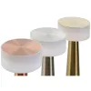 Desk lamp Home ESPRIT Copper Golden Silver 9 x 9 x 21 cm (3 Units)