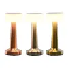 Desk lamp Home ESPRIT Copper Golden Silver 9 x 9 x 21 cm (3 Units)