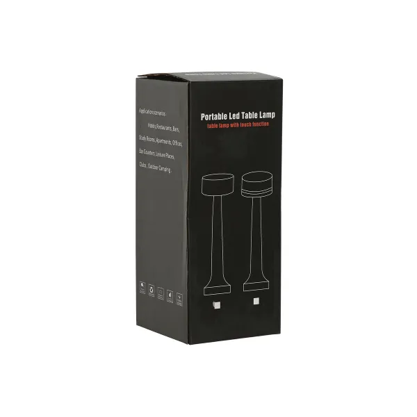Galda lampa Home ESPRIT Balts Melns 9 x 9 x 24 cm (2 gb.)