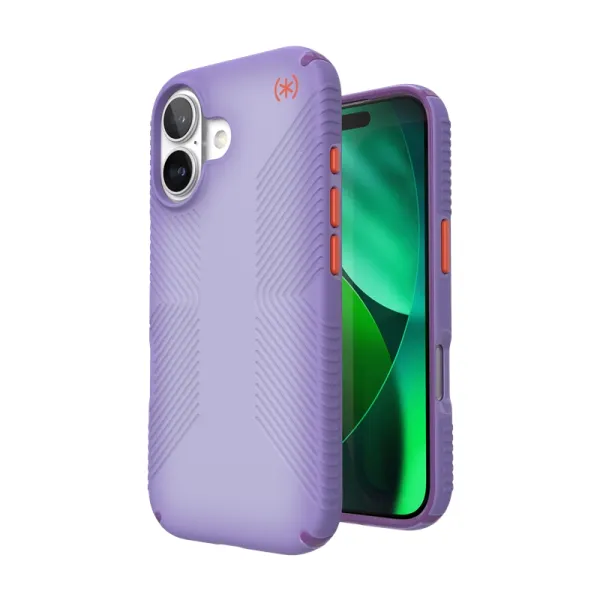 Speck Presidio Lux Grip MagSafe - iPhone 17 Case (Purple Fade/Magic Purple/New Poppy)