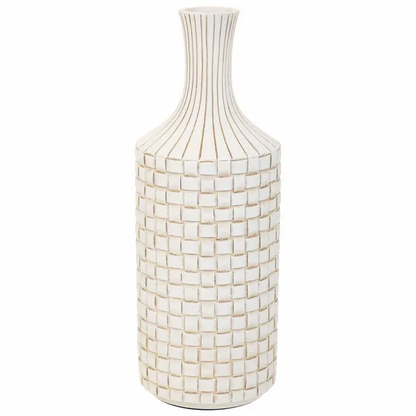 Maljakko Alexandra House Living Valkoinen Polyresiini 14 x 39 x 14 cm