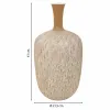 Maljakko Alexandra House Living Valkoinen Kullattu Polyresiini 21 x 41 x 21 cm