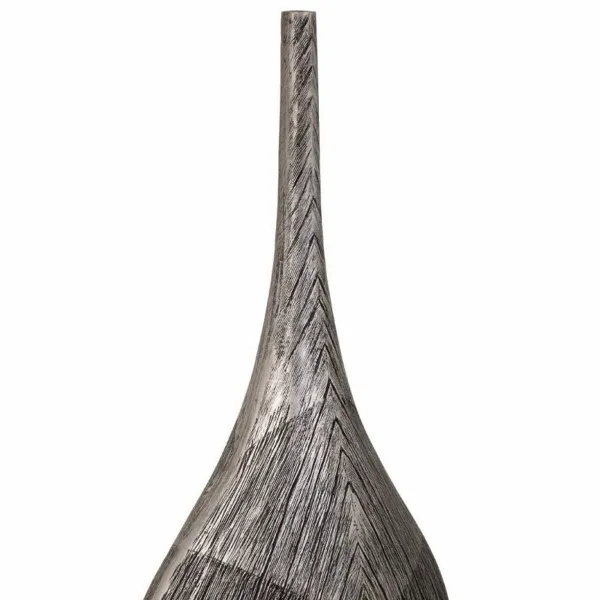 Vāze Alexandra House Living Pelēks Sudrabs Polirezīns 13 x 48 x 23 cm