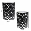 Flower Pot Stand Alexandra House Living Black Iron Tile 38 x 50 x 38 cm 2 Pieces