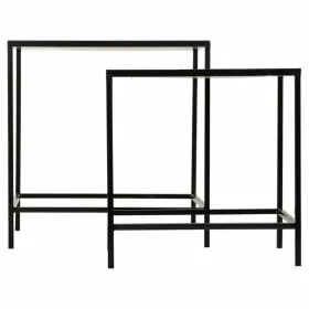 Gėlių vazonų stovas Alexandra House Living Juoda Geležis Plytelė 37 x 51 x 50 cm 2 Dalys