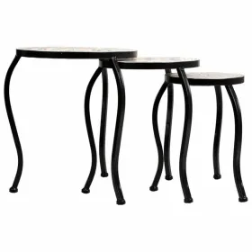 Gėlių vazonų stovas Alexandra House Living Juoda Geležis Plytelė 33 x 37 x 33 cm 3 Dalys