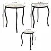 Flower Pot Stand Alexandra House Living Black Iron Tile 33 x 37 x 33 cm 3 Pieces