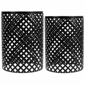 Подставка для горшка Alexandra House Living Чёрный Железо плитка 38 x 50 x 38 cm 2 Предметы
