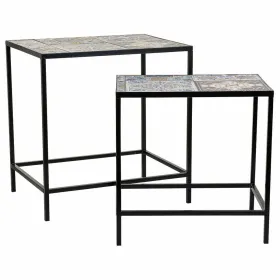 Подставка для горшка Alexandra House Living Чёрный Железо плитка 37 x 51 x 50 cm 2 Предметы
