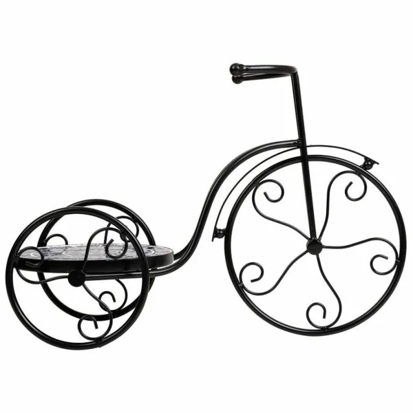 Flower Pot Stand Alexandra House Living Black Iron Tile Bicycle 23 x 36 x 53 cm