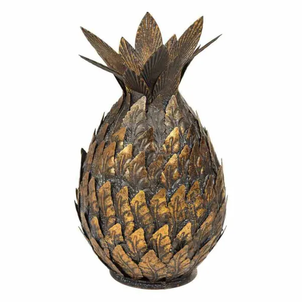 Candlestick Alexandra House Living Golden Iron 18 x 28 x 18 cm Pineapple