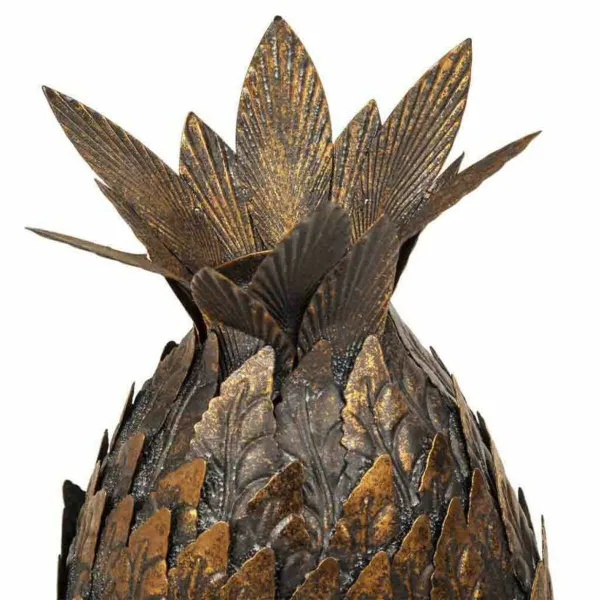 Candlestick Alexandra House Living Golden Iron 18 x 28 x 18 cm Pineapple
