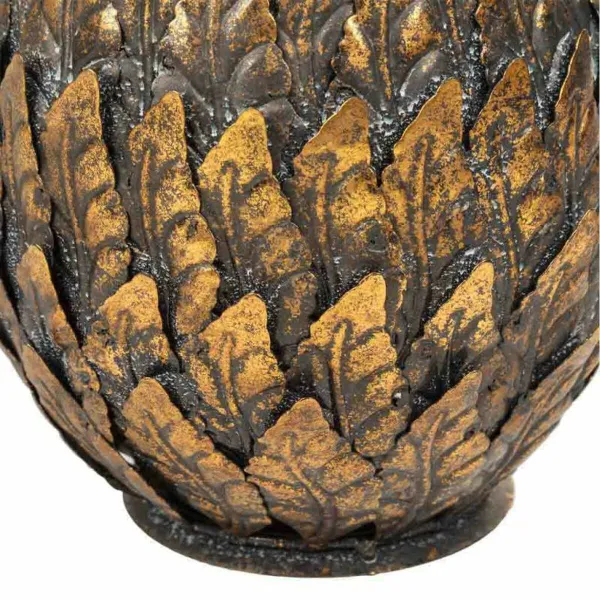 Candlestick Alexandra House Living Golden Iron 18 x 28 x 18 cm Pineapple