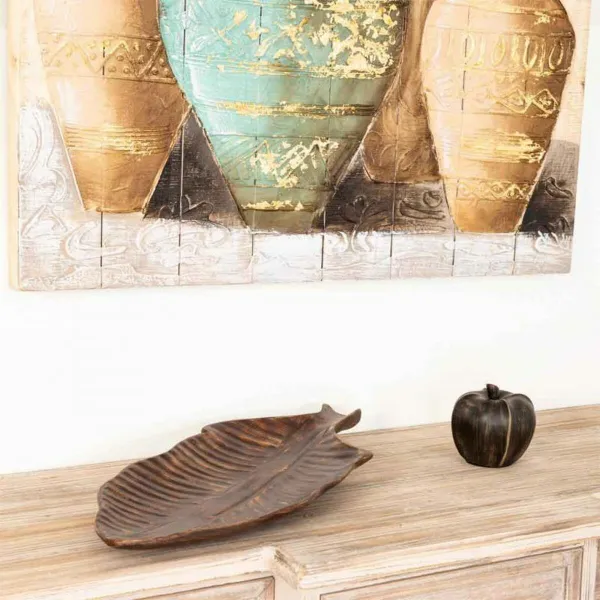 Galda rotājums Alexandra House Living Brūns Polirezīns 23 x 4 x 54 cm Lapa