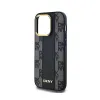 DKNY Leather Checkered Mono Pattern MagSafe - Case for iPhone 14 Pro Max (Black)