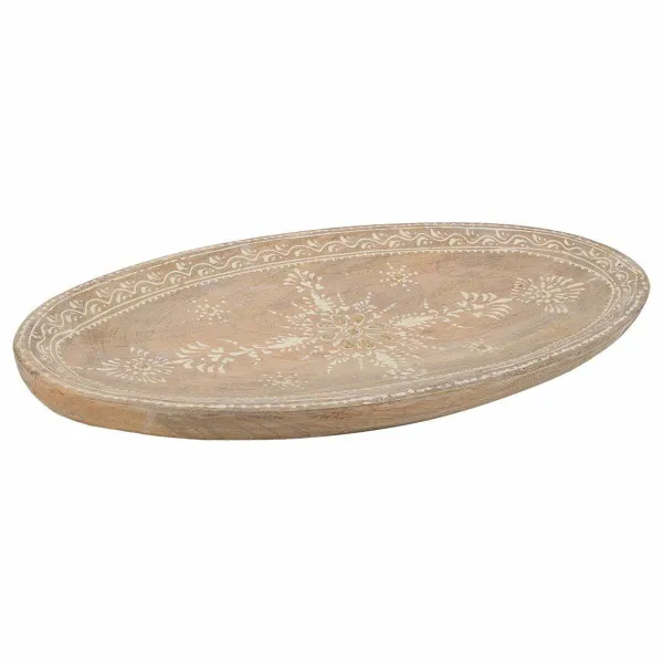 Galda rotājums Alexandra House Living Balts Dabisks Mango koks 19 x 3 x 38 cm