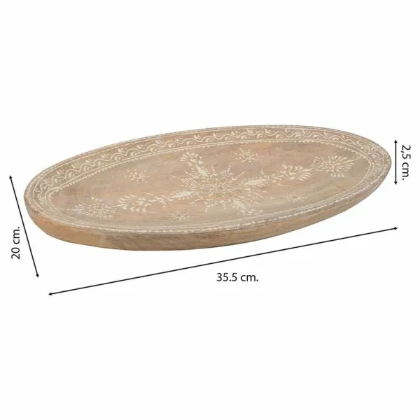 Puošmena Alexandra House Living Balta Natūralus Mango mediena 19 x 3 x 38 cm