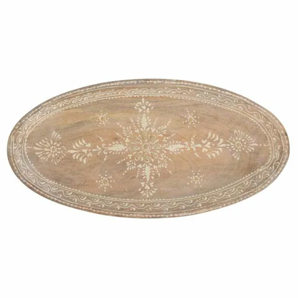 Galda rotājums Alexandra House Living Balts Dabisks Mango koks 19 x 3 x 38 cm