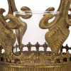 Candleholder Alexandra House Living Golden Glass Iron 26 x 33 x 26 cm