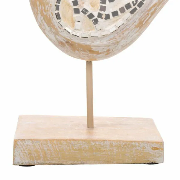 Decorative Figure Alexandra House Living White Natural Bird 26 x 12 x 30 cm