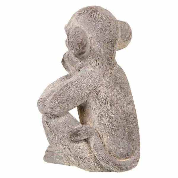 Decorative Figure Alexandra House Living Grey Monkey 26 x 40 x 35 cm