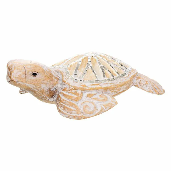 Decorative Figure Alexandra House Living White Natural Tortoise 8 x 20 x 31 cm