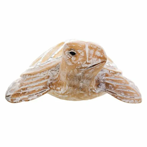 Decorative Figure Alexandra House Living White Natural Tortoise 8 x 20 x 31 cm