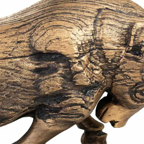 Decorative Figure Alexandra House Living Golden Bull 18 x 30 x 53 cm