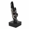 Dekoratyvinė figūrėlė Alexandra House Living Juoda Sidabras Driežas 17 x 32 x 13 cm