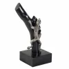 Decorative Figure Alexandra House Living Black Silver Lizard 17 x 32 x 13 cm