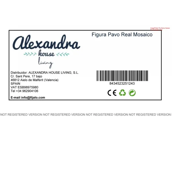 Dekoratyvinė figūrėlė Alexandra House Living Natūralus Povas 53 x 12 x 46 cm