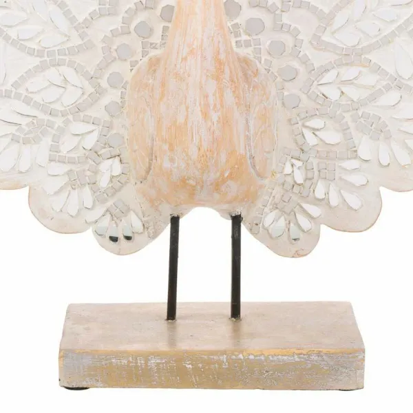 Decorative Figure Alexandra House Living Natural Peacock 53 x 12 x 46 cm