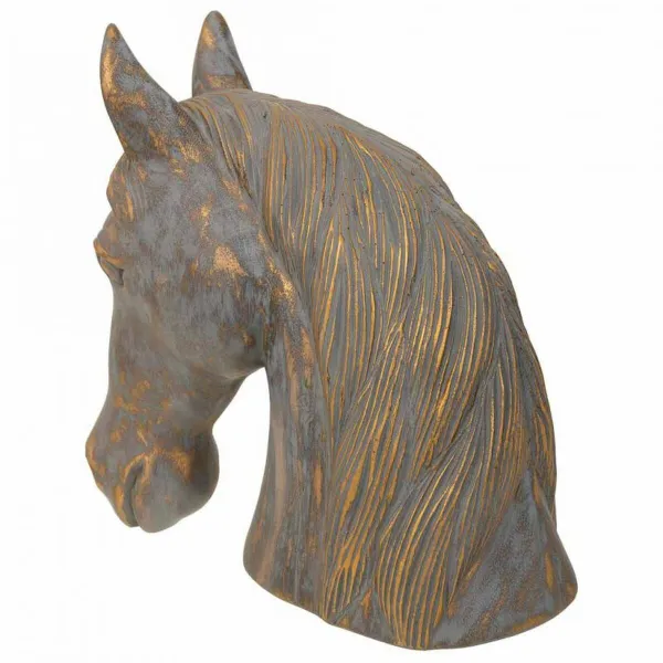 Dekoratīvās figūriņas Alexandra House Living Pelēks Bronza Zirgs 15 x 31 x 31 cm