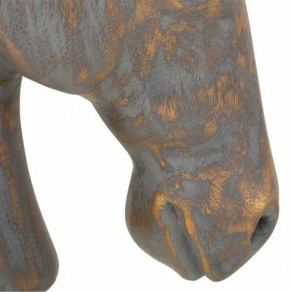 Декоративная фигура Alexandra House Living Серый Позолоченный Лошадь 15 x 31 x 31 cm
