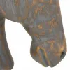 Decorative Figure Alexandra House Living Grey Golden Horse 15 x 31 x 31 cm