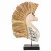 Decorative Figure Alexandra House Living Black Natural Horse 52 x 10 x 30 cm