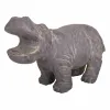 Decorative Figure Alexandra House Living Grey Hippopotamus 26 x 40 x 35 cm