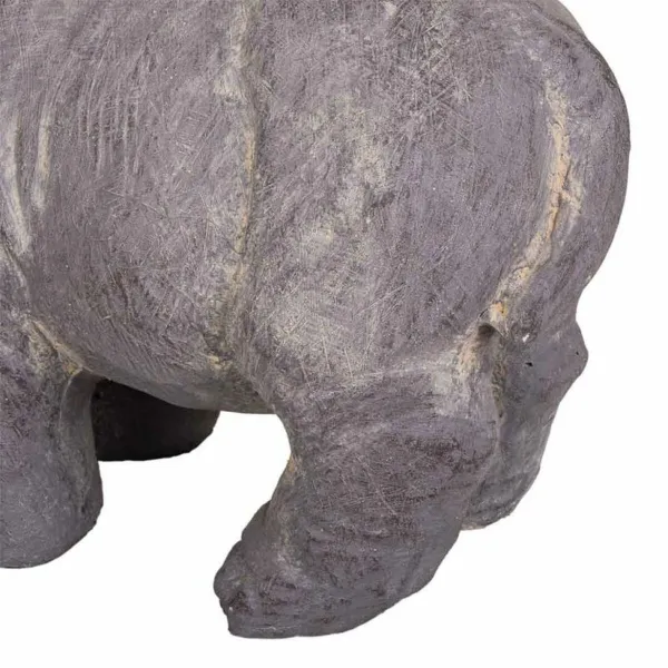Decorative Figure Alexandra House Living Grey Hippopotamus 26 x 40 x 35 cm