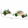 Collectable Figures Alexandra House Living Green Iron ABS Motorbike Trailer 9 x 9 x 41 cm