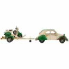 Collectable Figures Alexandra House Living Green Iron ABS Motorbike Trailer 9 x 9 x 41 cm