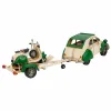 Collectable Figures Alexandra House Living Green Iron ABS Motorbike Trailer 9 x 9 x 41 cm