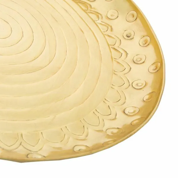 Decorative Plate Alexandra House Living Golden 39 x 2 x 39 cm