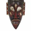Decorative Figure Alexandra House Living Black Wood Mask 6 x 50 x 16 cm