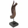 Decorative Figure Alexandra House Living Brown Black Hand 12 x 43 x 17 cm