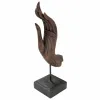 Decorative Figure Alexandra House Living Brown Black Hand 12 x 43 x 17 cm